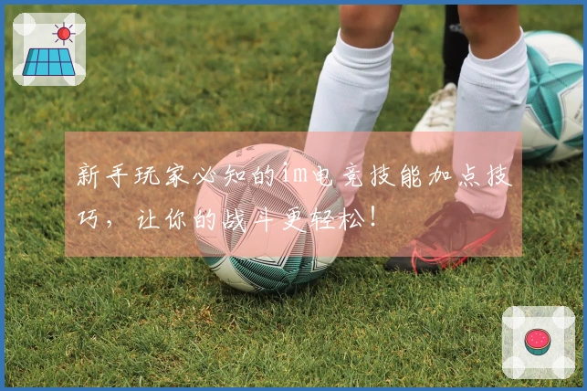 新手玩家必知的im电竞技能加点技巧,让你的战斗更轻松!